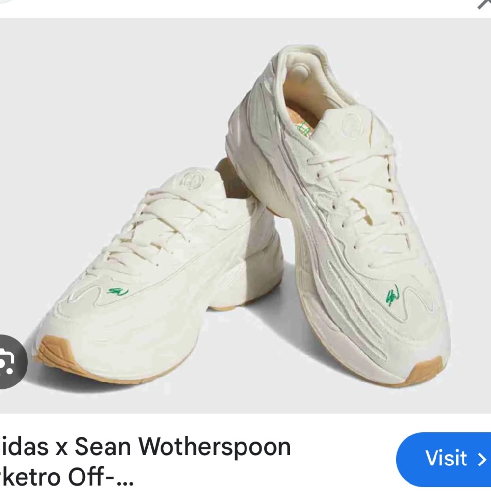 Adidas Sean Wotherspoon Cream Sneakers with Chunky Design and Retro Silhouette